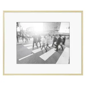 16.4" x 20.4" Matted to 11" x 14" Thin Metal Gallery Frame Brass - Project 62