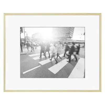 16.4" x 20.4" Matted to 11" x 14" Thin Metal Gallery Frame Brass - Project 62