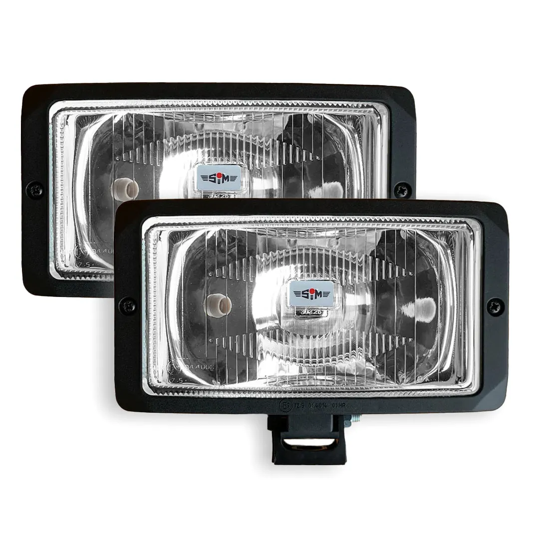 2 x SIM 3226 Rectangular Spot Lamps / Hella Jumbo 220 Alternative