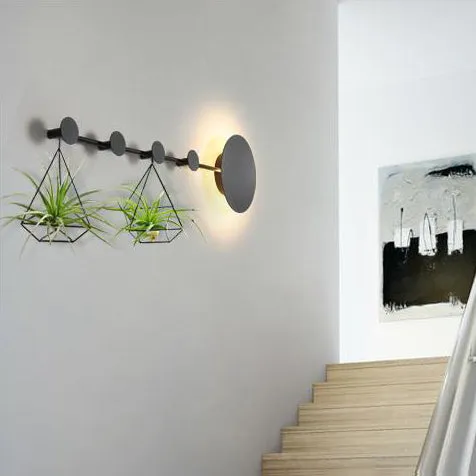 27.5"/39" Black/White Round LED Wall Lamp - Simplicity Acrylic Sconce Light Fixture in Warm/White Light