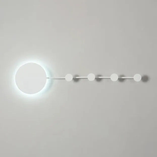 27.5"/39" Black/White Round LED Wall Lamp - Simplicity Acrylic Sconce Light Fixture in Warm/White Light