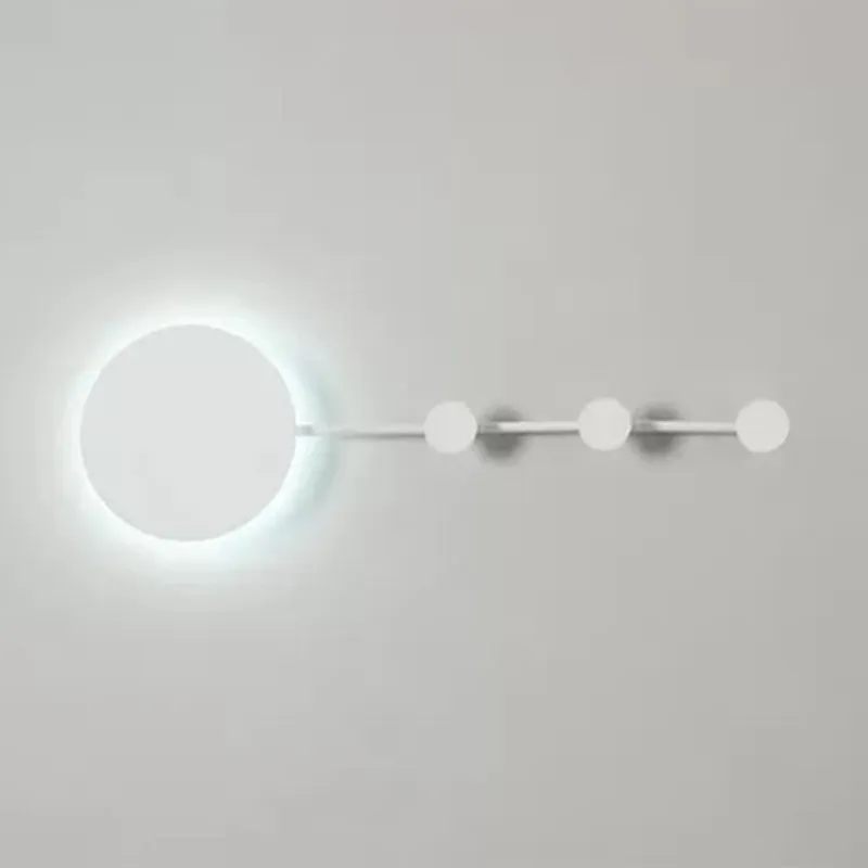 27.5"/39" Black/White Round LED Wall Lamp - Simplicity Acrylic Sconce Light Fixture in Warm/White Light