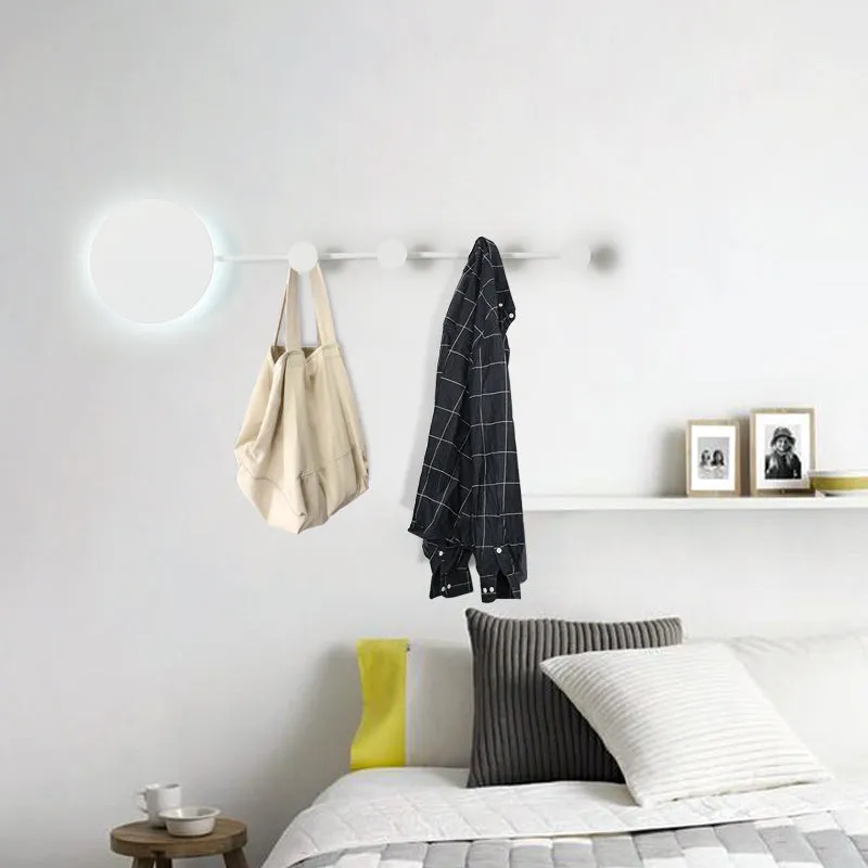 27.5"/39" Black/White Round LED Wall Lamp - Simplicity Acrylic Sconce Light Fixture in Warm/White Light
