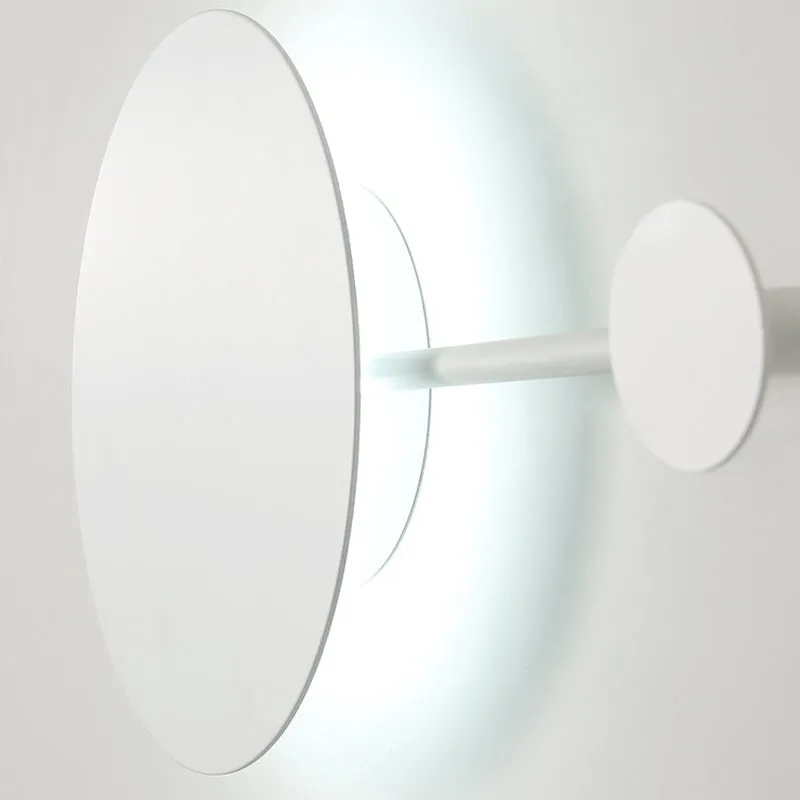 27.5"/39" Black/White Round LED Wall Lamp - Simplicity Acrylic Sconce Light Fixture in Warm/White Light