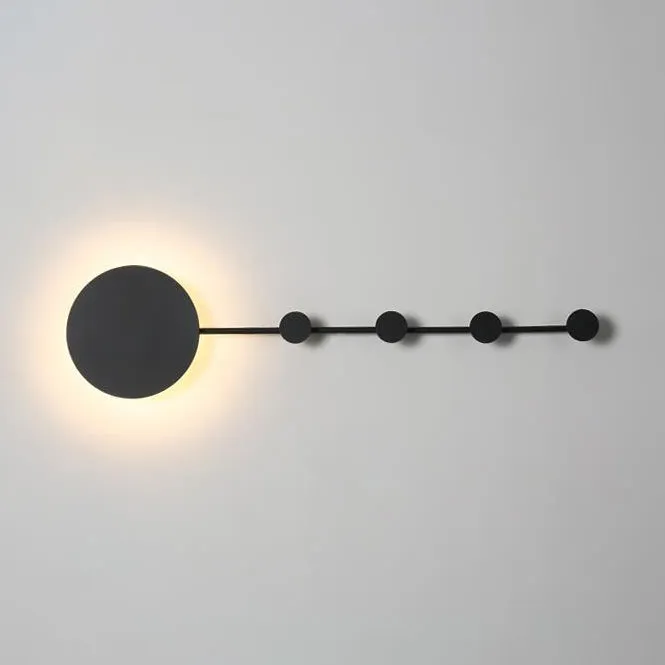 27.5"/39" Black/White Round LED Wall Lamp - Simplicity Acrylic Sconce Light Fixture in Warm/White Light
