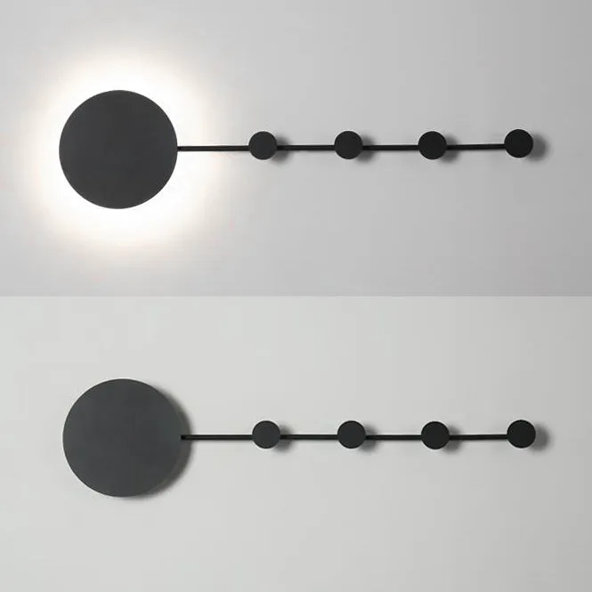 27.5"/39" Black/White Round LED Wall Lamp - Simplicity Acrylic Sconce Light Fixture in Warm/White Light