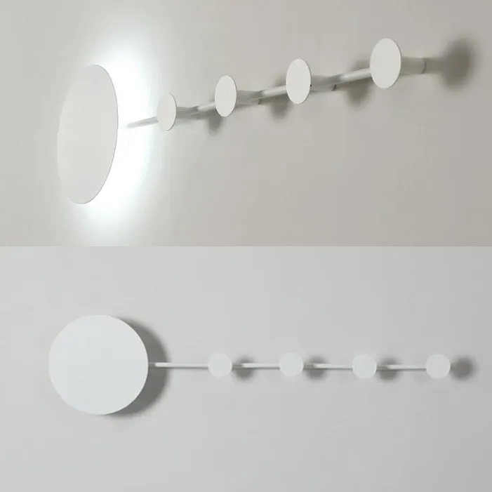 27.5"/39" Black/White Round LED Wall Lamp - Simplicity Acrylic Sconce Light Fixture in Warm/White Light