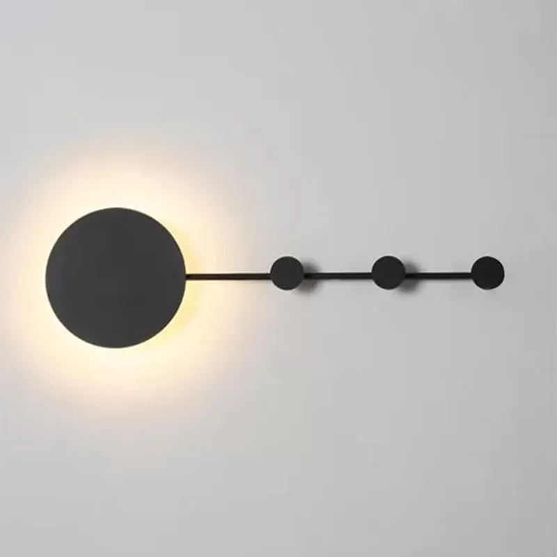 27.5"/39" Black/White Round LED Wall Lamp - Simplicity Acrylic Sconce Light Fixture in Warm/White Light