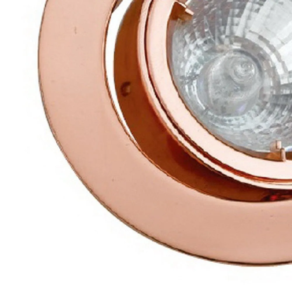 3.75 Inch 12V Round Ceiling Light with Metal, Antique Copper By Casagear Home