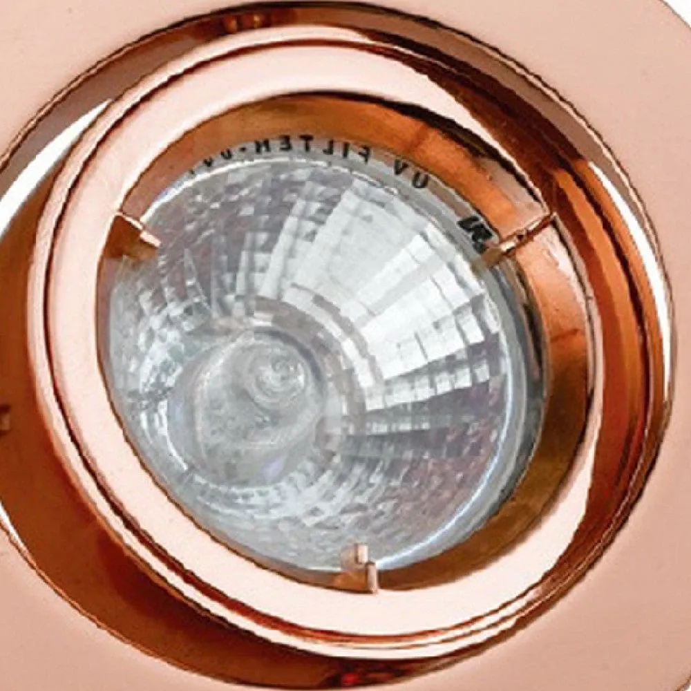 3.75 Inch 12V Round Ceiling Light with Metal, Antique Copper By Casagear Home