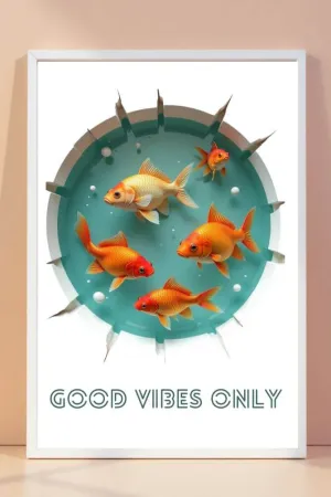 3D | fish | art frame
