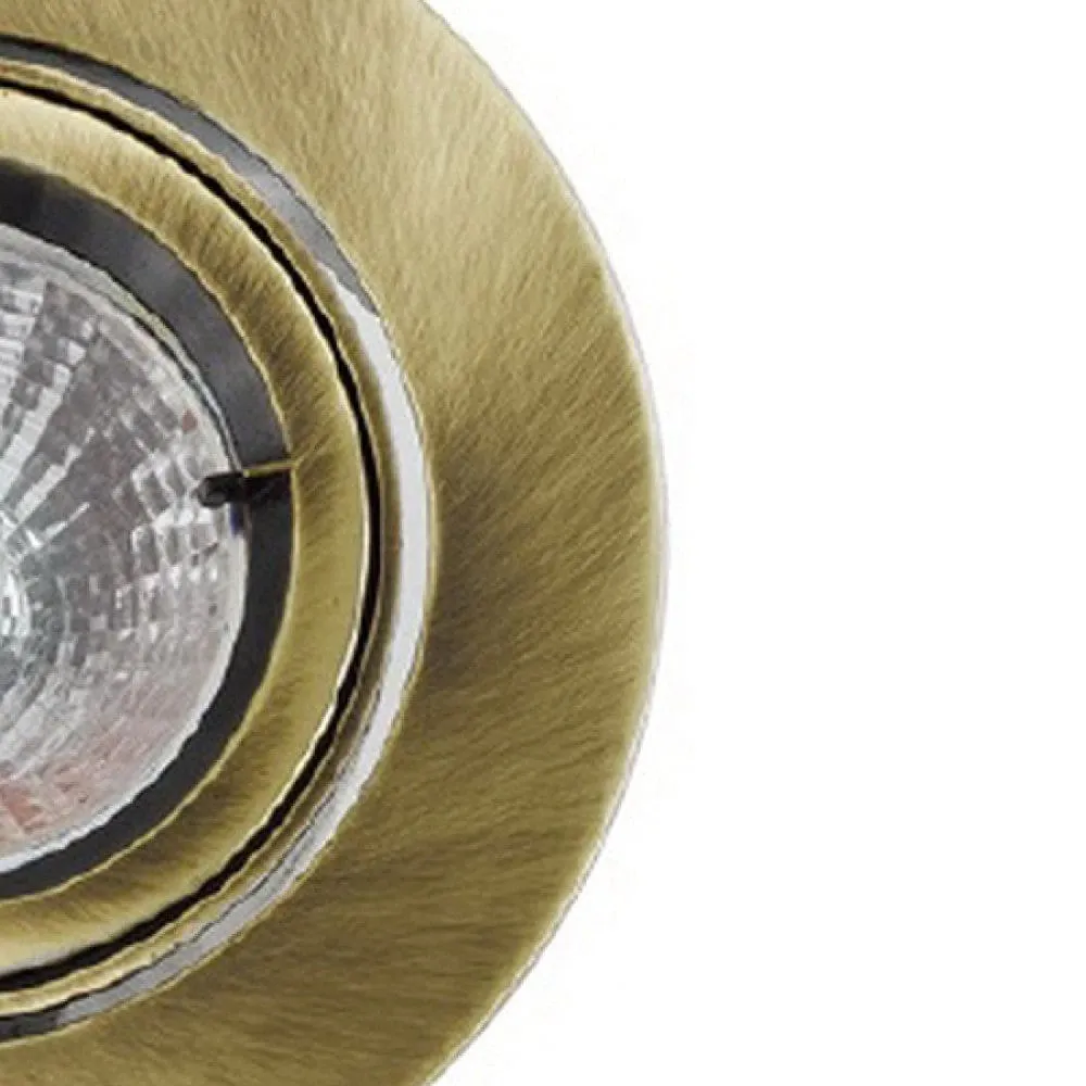 4 Inch 12V Round Ceiling Light with Metal, Antique Bronze By Casagear Home