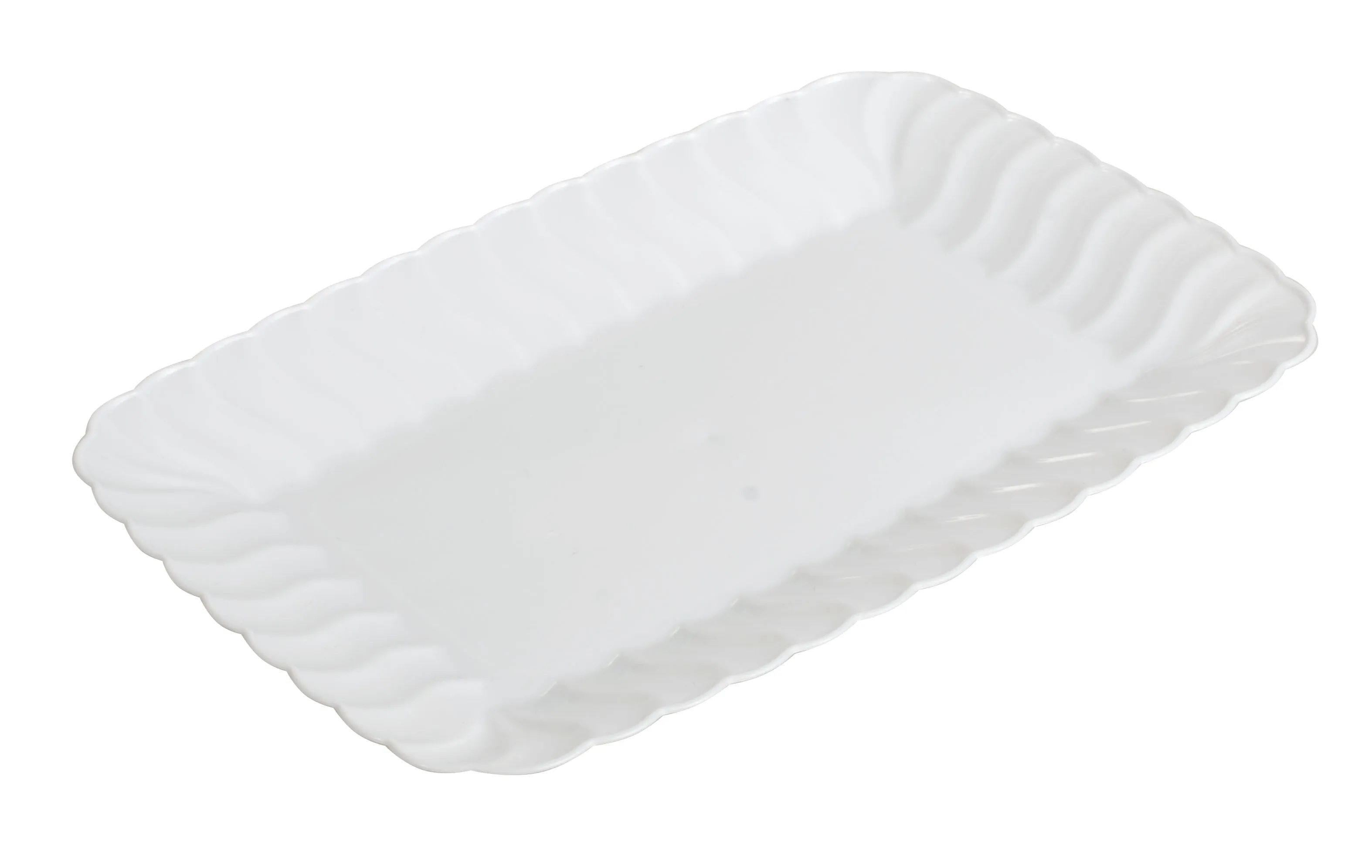 5"x7" SNACK TRAY - 252/CS (Black, White, Clear, & Bone)