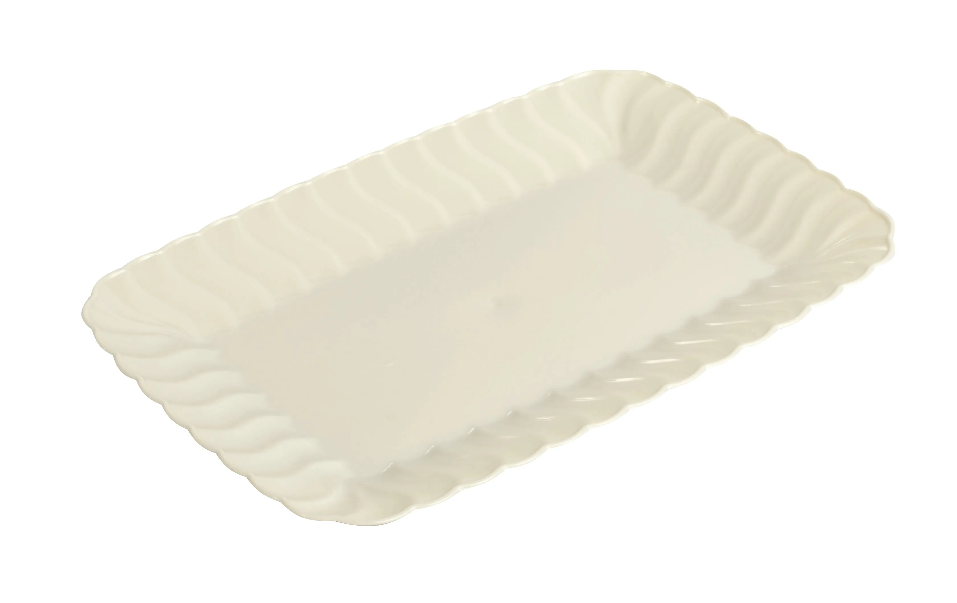 5"x7" SNACK TRAY - 252/CS (Black, White, Clear, & Bone)