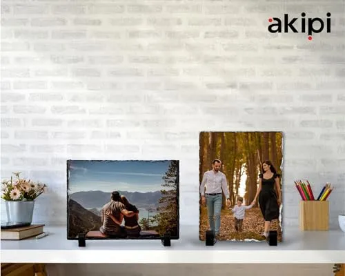 Akipi Customized 5x7 Tabletop Photo Frame With Your Picture - Personalized Gift for Any Occasion - Anniversary, Birthday, Wedding, ARS019 (Pack of 1)