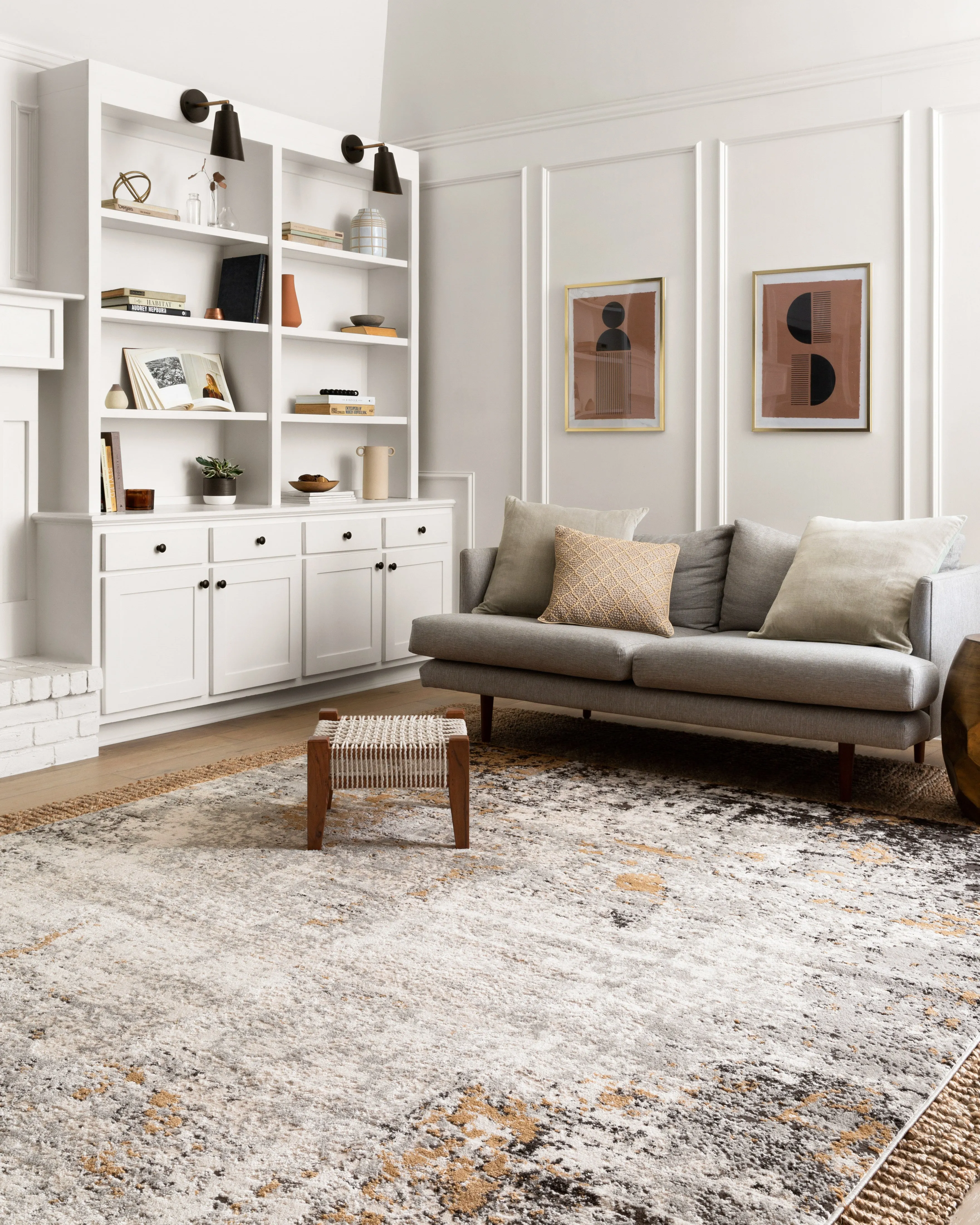 Alchemy Rug in Granite & Gold