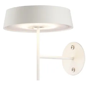 Alessandro Volta Portable Battery Wall Sconce in White