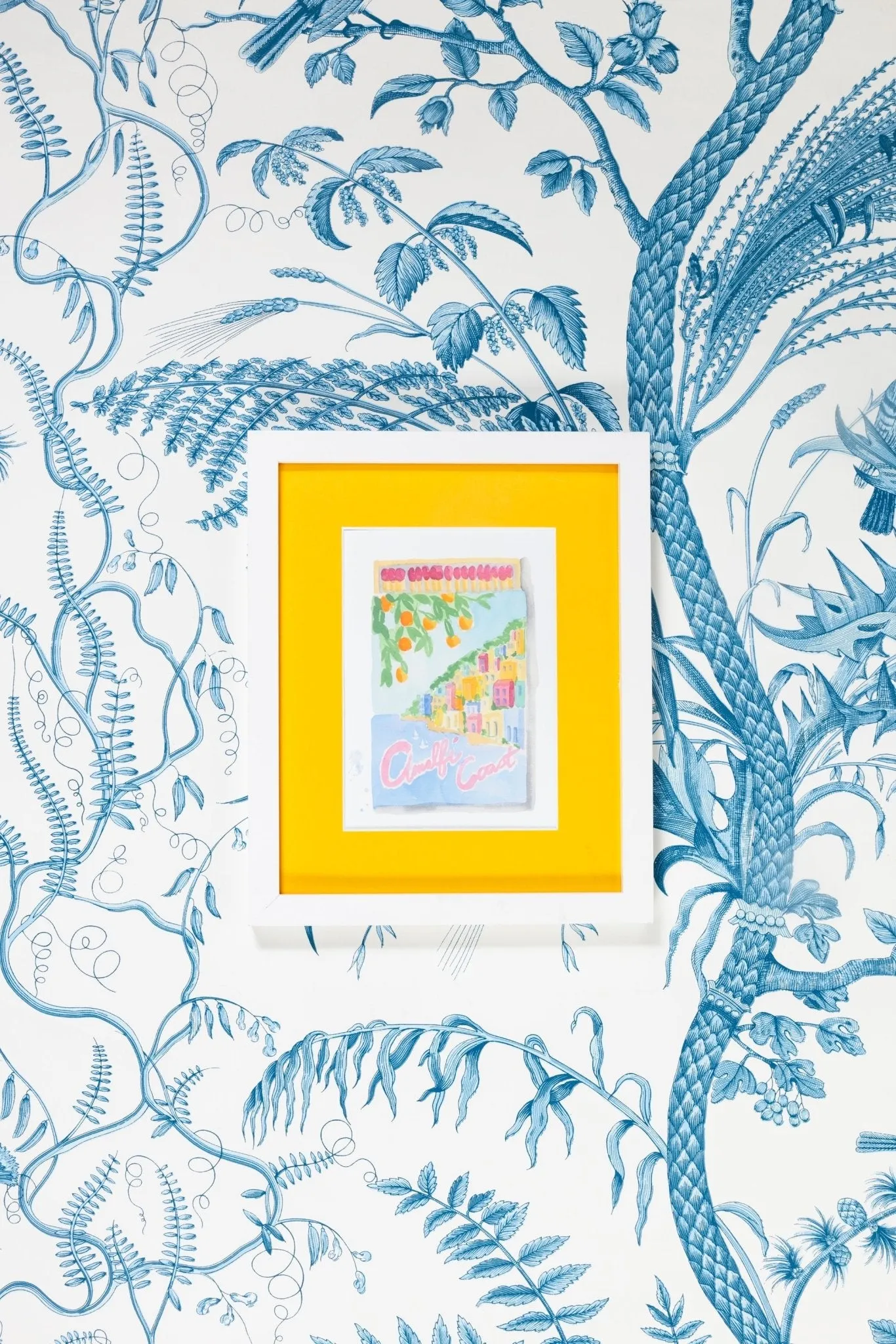 Amalfi Coast Matchbook Illustration Print