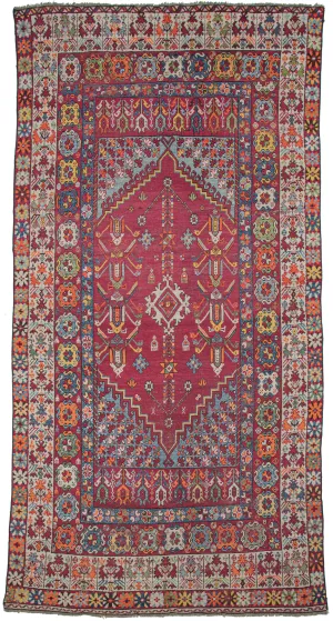 Antique Moroccan Rabat Rug - 5'8 x 11'10