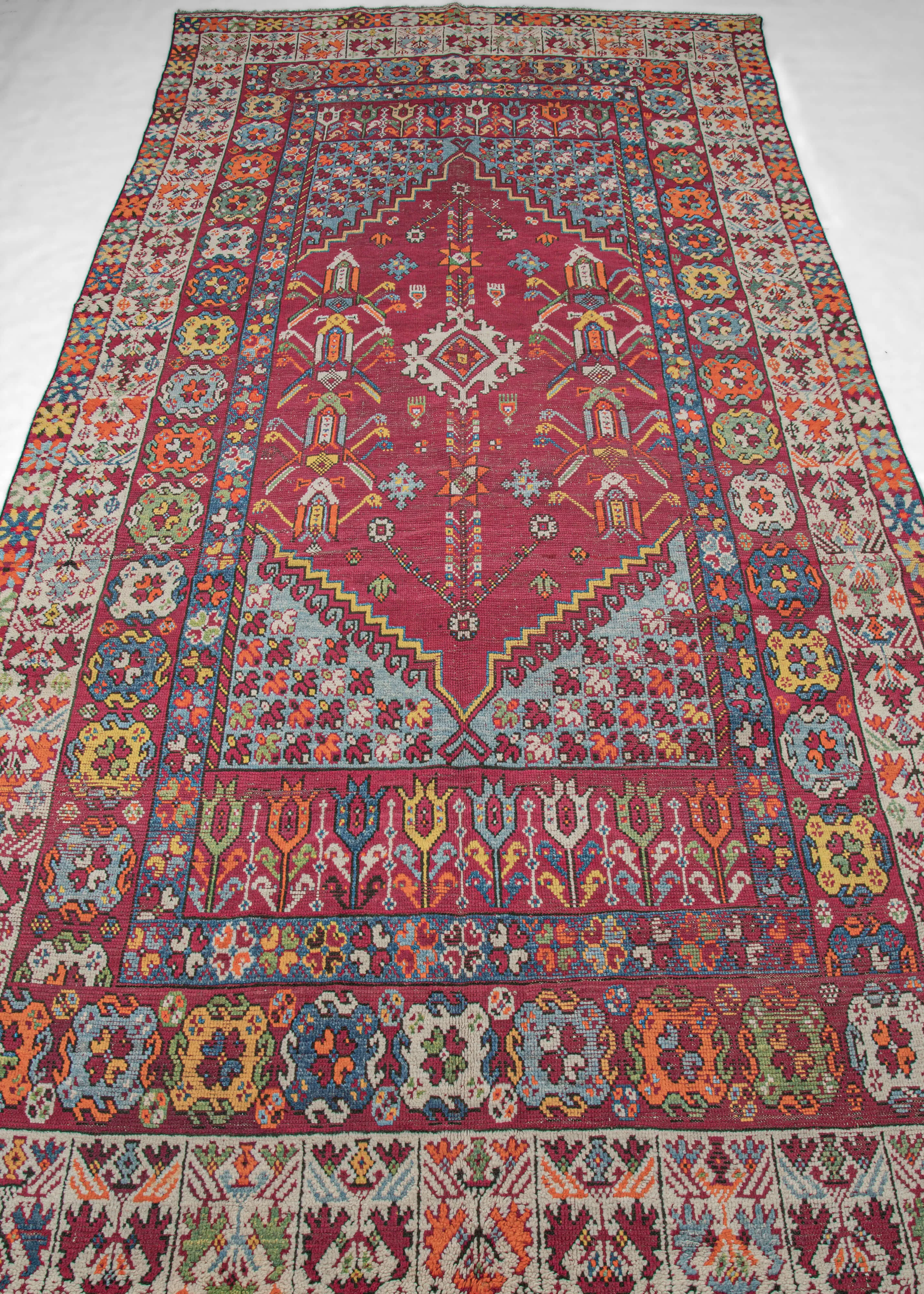 Antique Moroccan Rabat Rug - 5'8 x 11'10