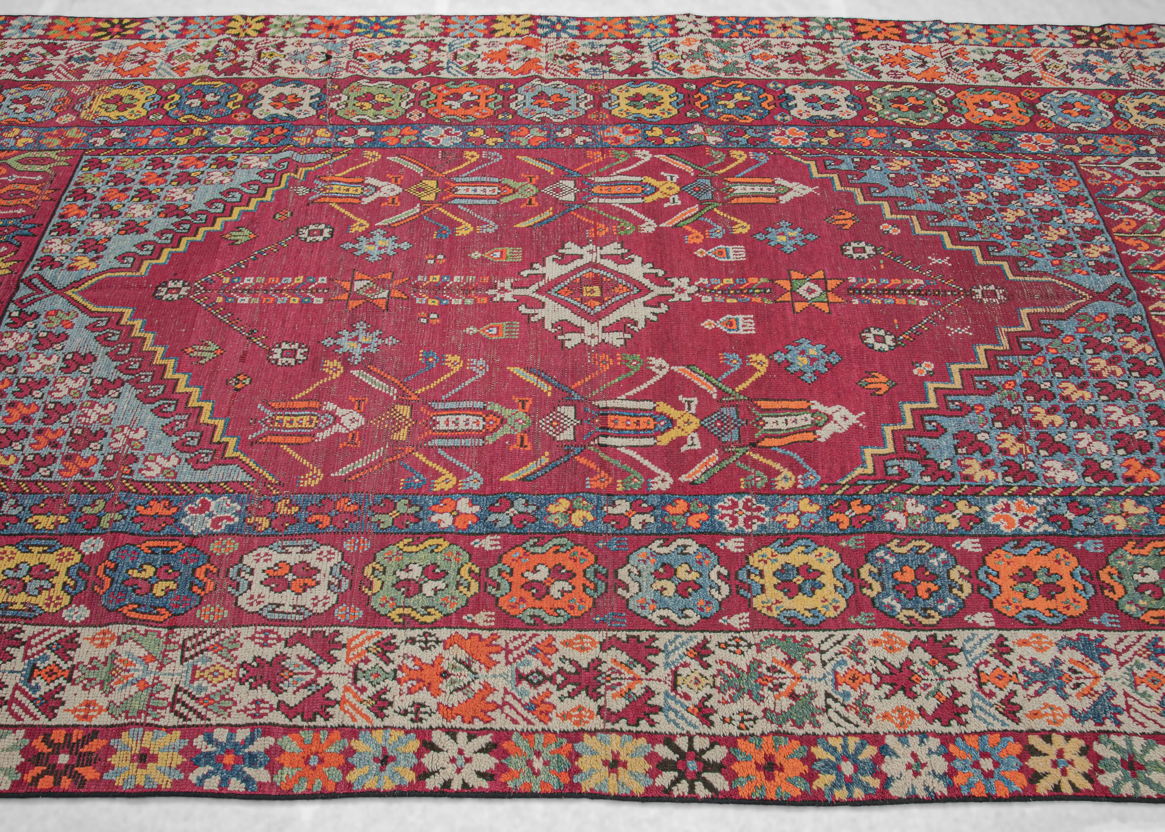Antique Moroccan Rabat Rug - 5'8 x 11'10