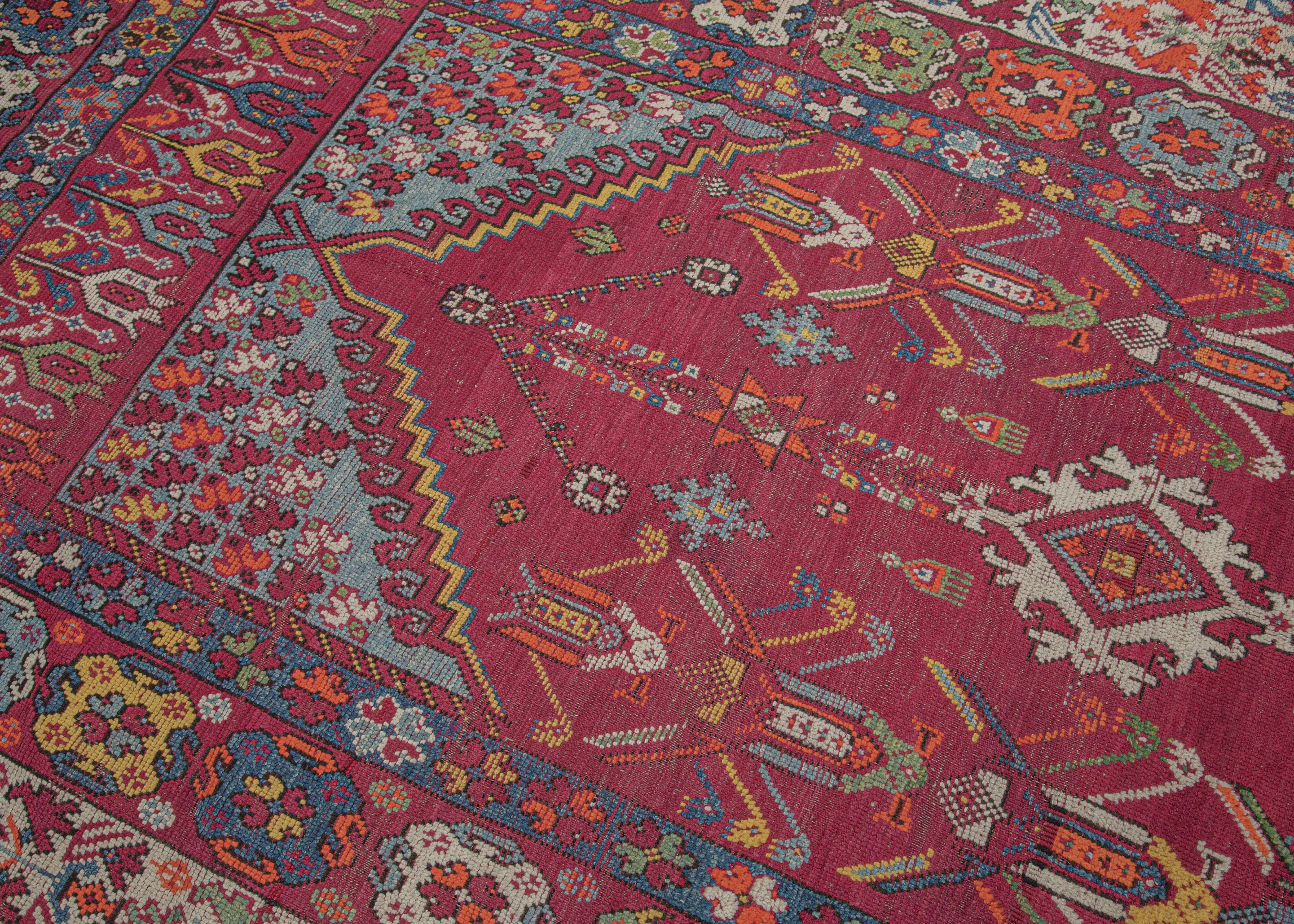 Antique Moroccan Rabat Rug - 5'8 x 11'10