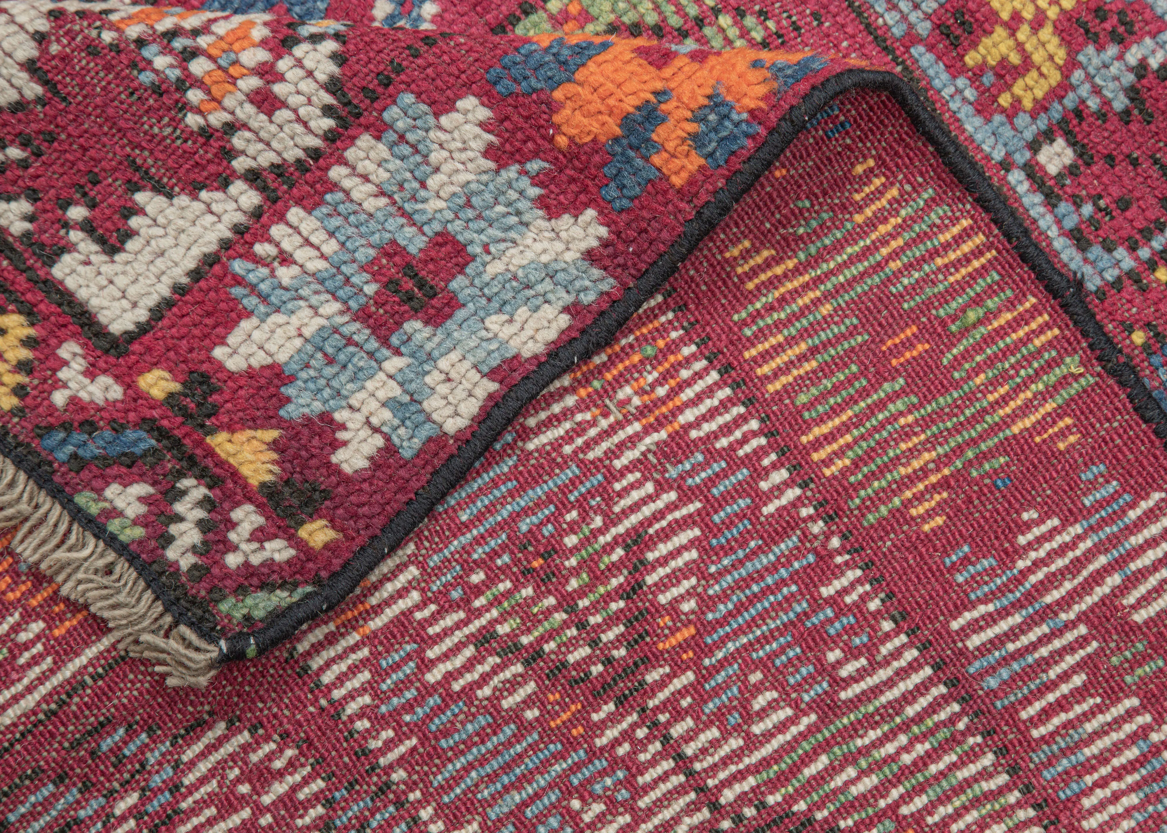Antique Moroccan Rabat Rug - 5'8 x 11'10