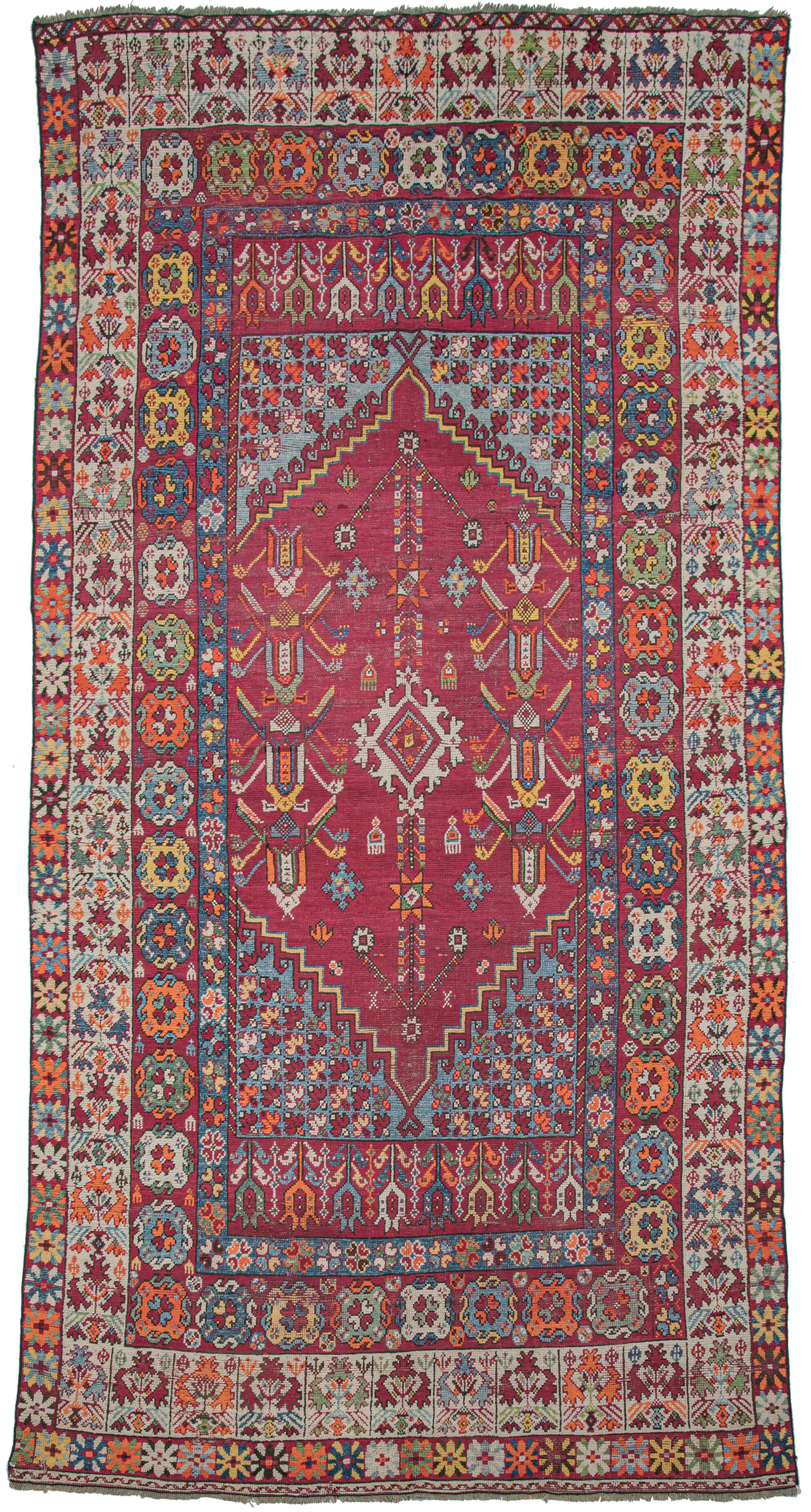 Antique Moroccan Rabat Rug - 5'8 x 11'10