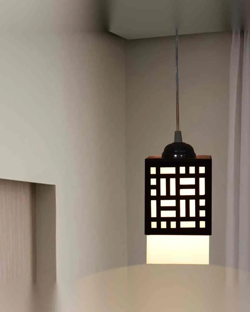 Armonioso Wooden 3 Lights Pendant Hallway Ceiling Lamp | 5 x 6 x 32 inches