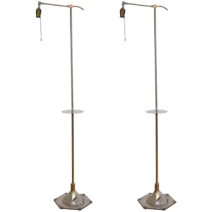 Art Deco Pair of Walter Kantack Floor or Bridge Lamps