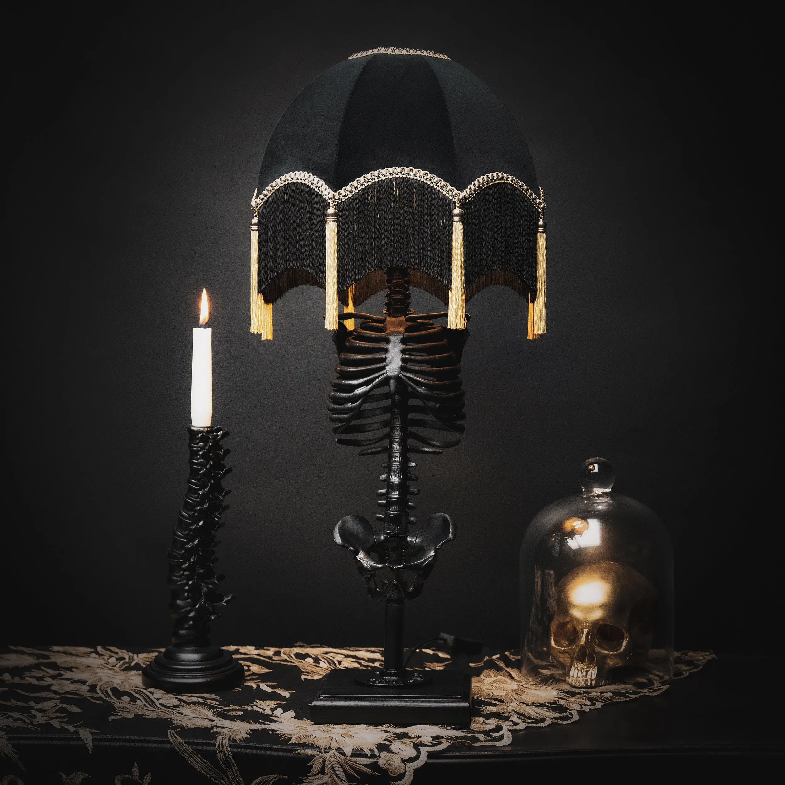 Baroque Skeleton Lamp - Priscilla Edition by The Blackened Teeth