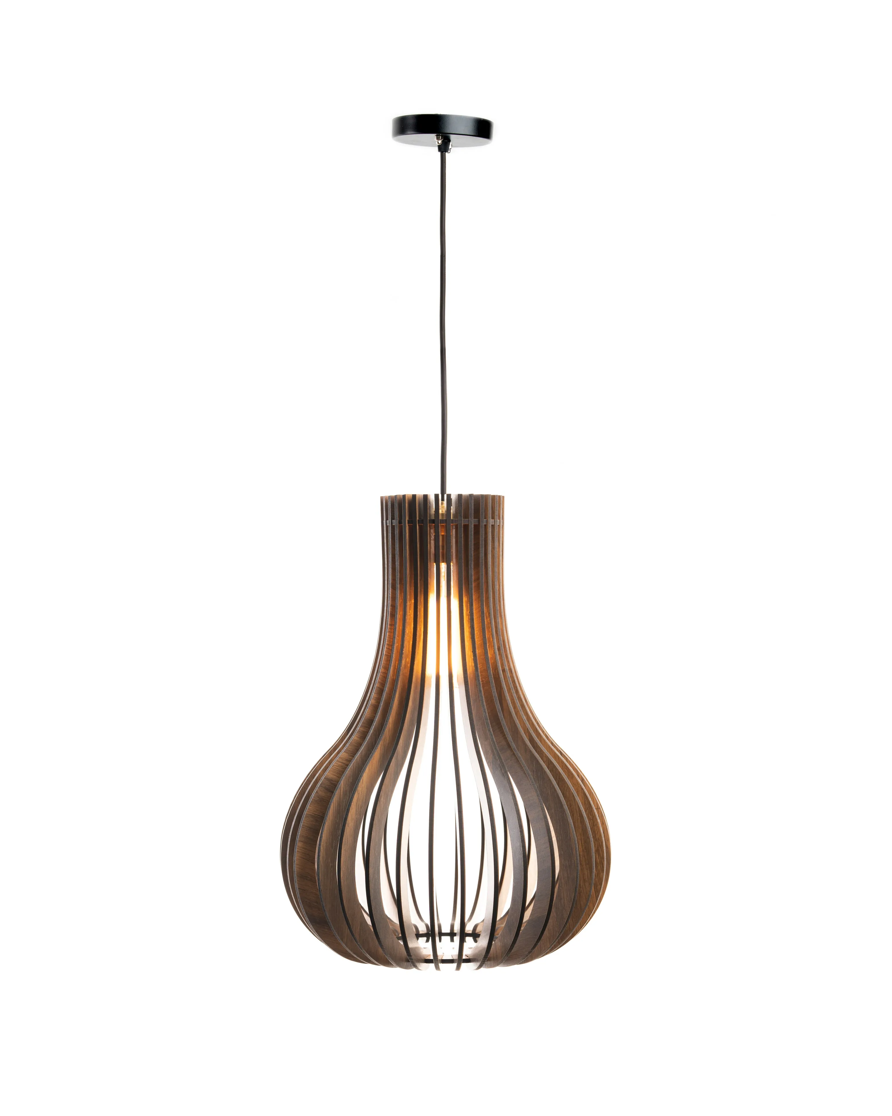 Barua  Ceiling Pine Wood Lamp