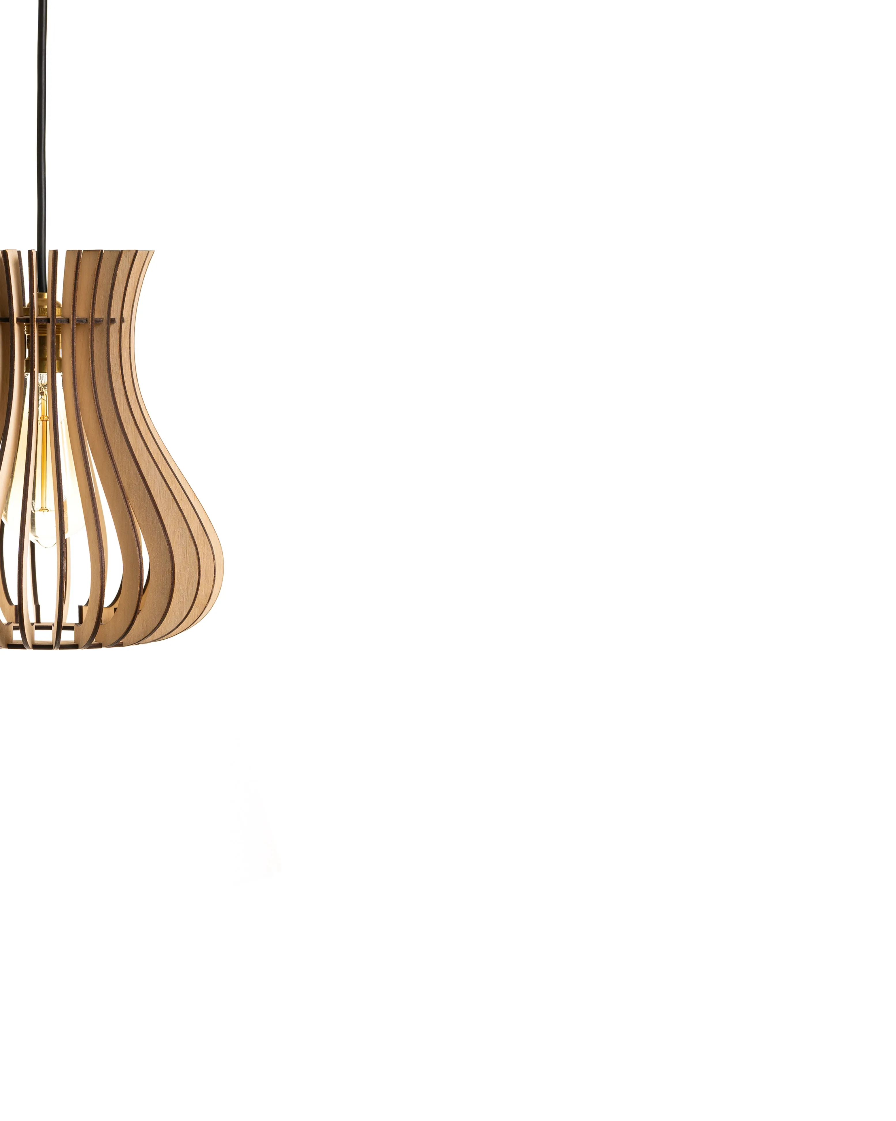 Belle Birch Wood Ceiling Lamp