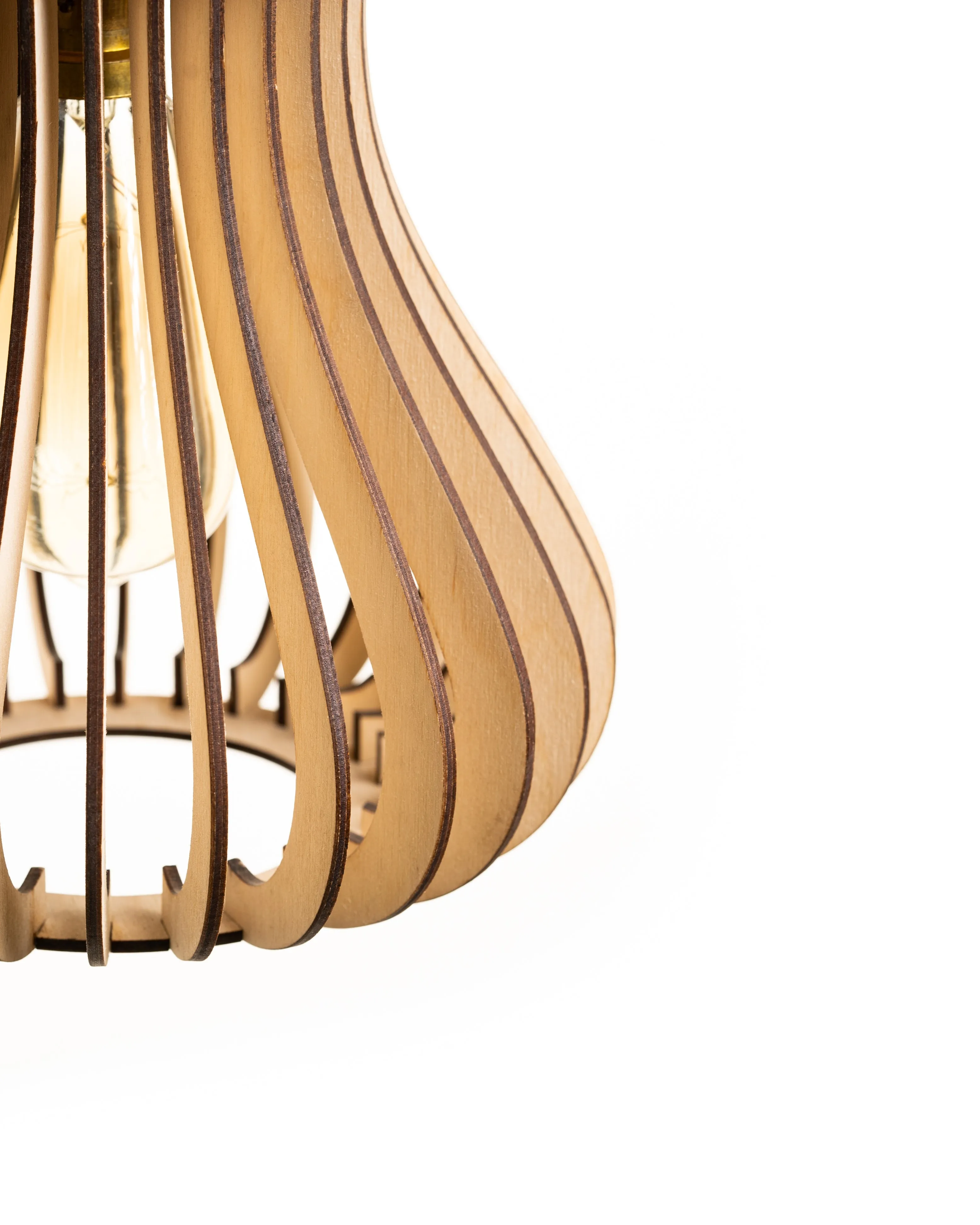 Belle Birch Wood Ceiling Lamp