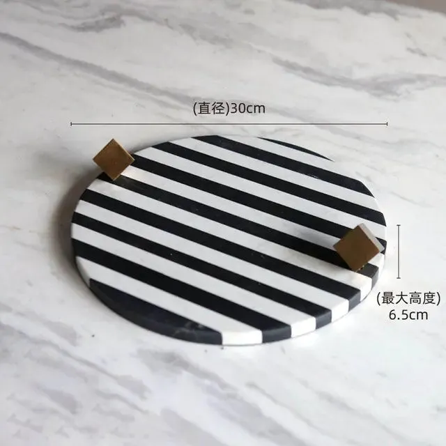 Black and White Mosaic Grass Trays