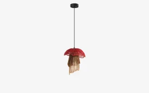 Bloom Tall Hanging Lamp Coral