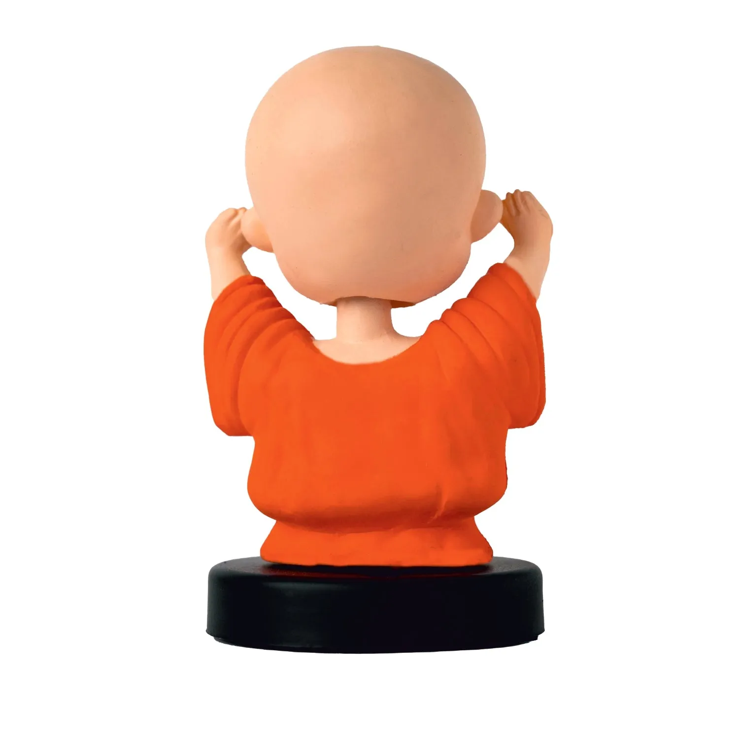 Bobble Head Laughing Buddha Orange 5 in