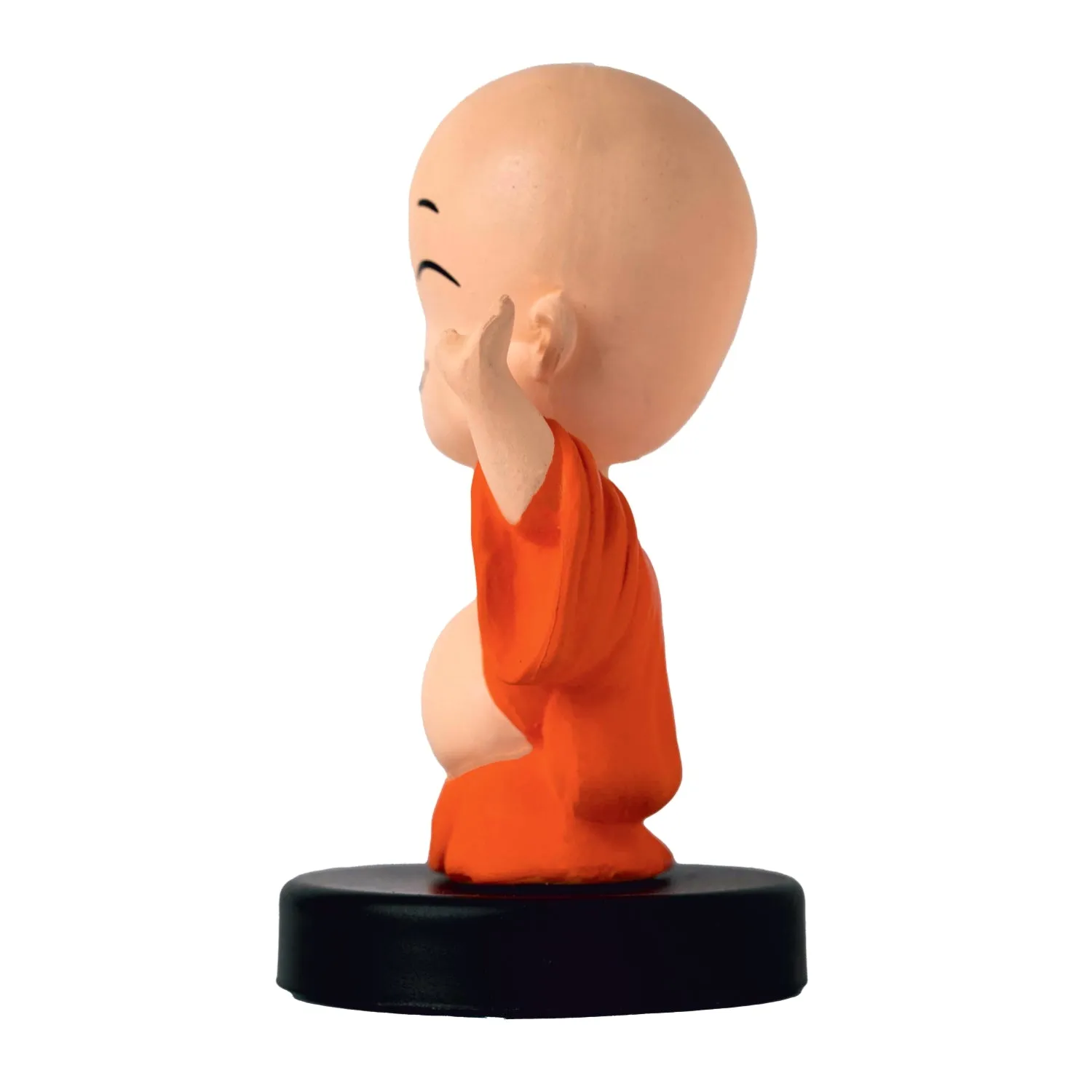 Bobble Head Laughing Buddha Orange 5 in