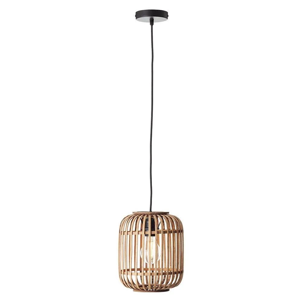 Brilliant 1 Light 60W Woodrow Pendant Light - Brown | 93777/20