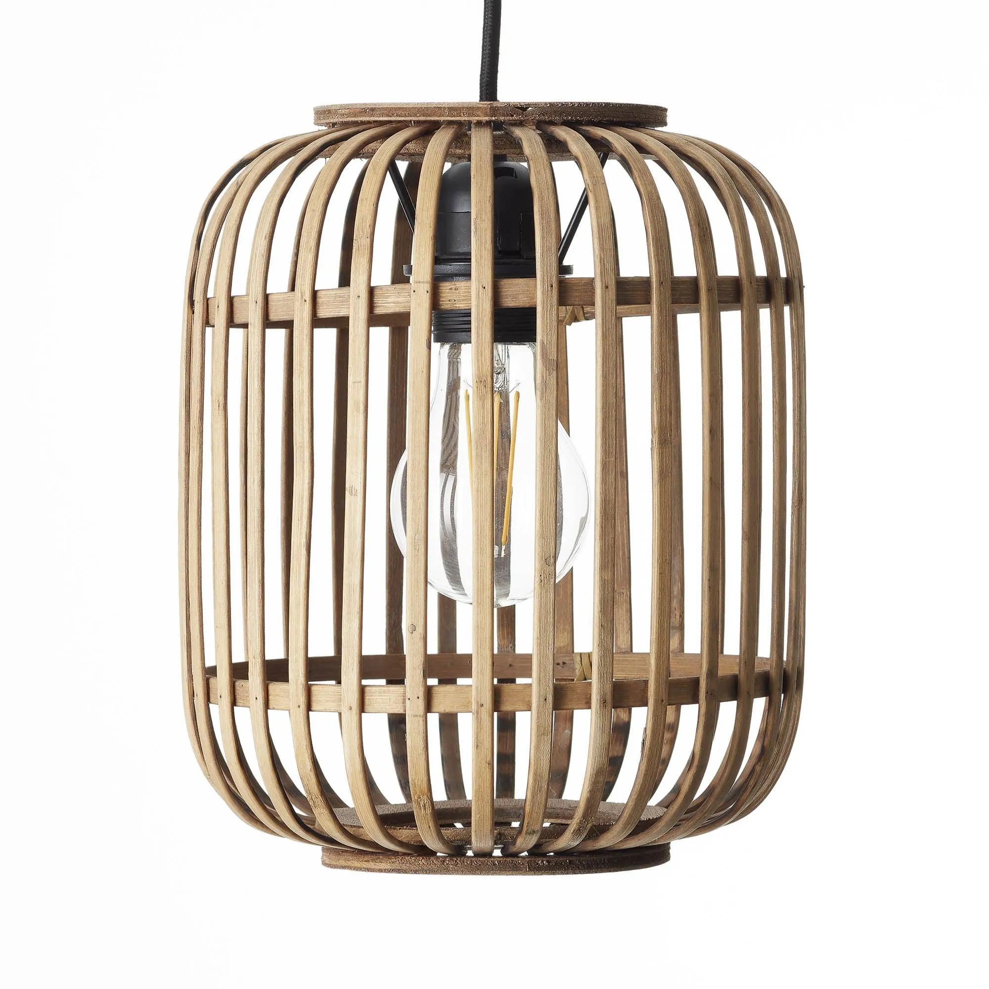 Brilliant 1 Light 60W Woodrow Pendant Light - Brown | 93777/20