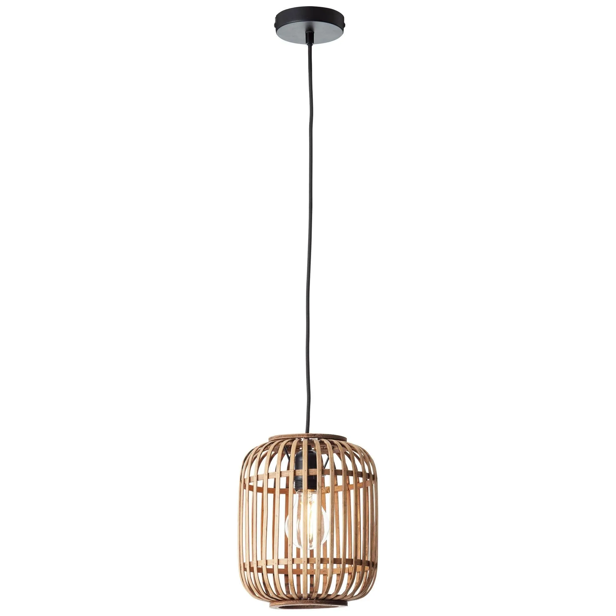 Brilliant 1 Light 60W Woodrow Pendant Light - Brown | 93777/20