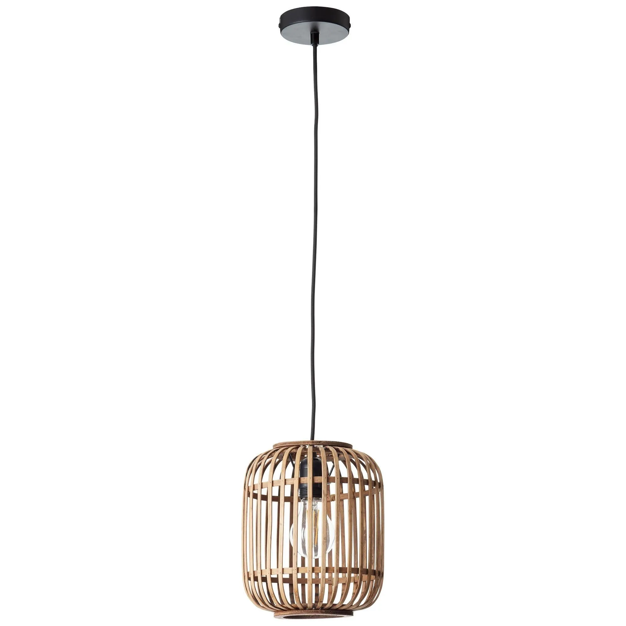 Brilliant 1 Light 60W Woodrow Pendant Light - Brown | 93777/20