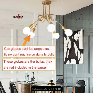 Chandelier with 5 lamps