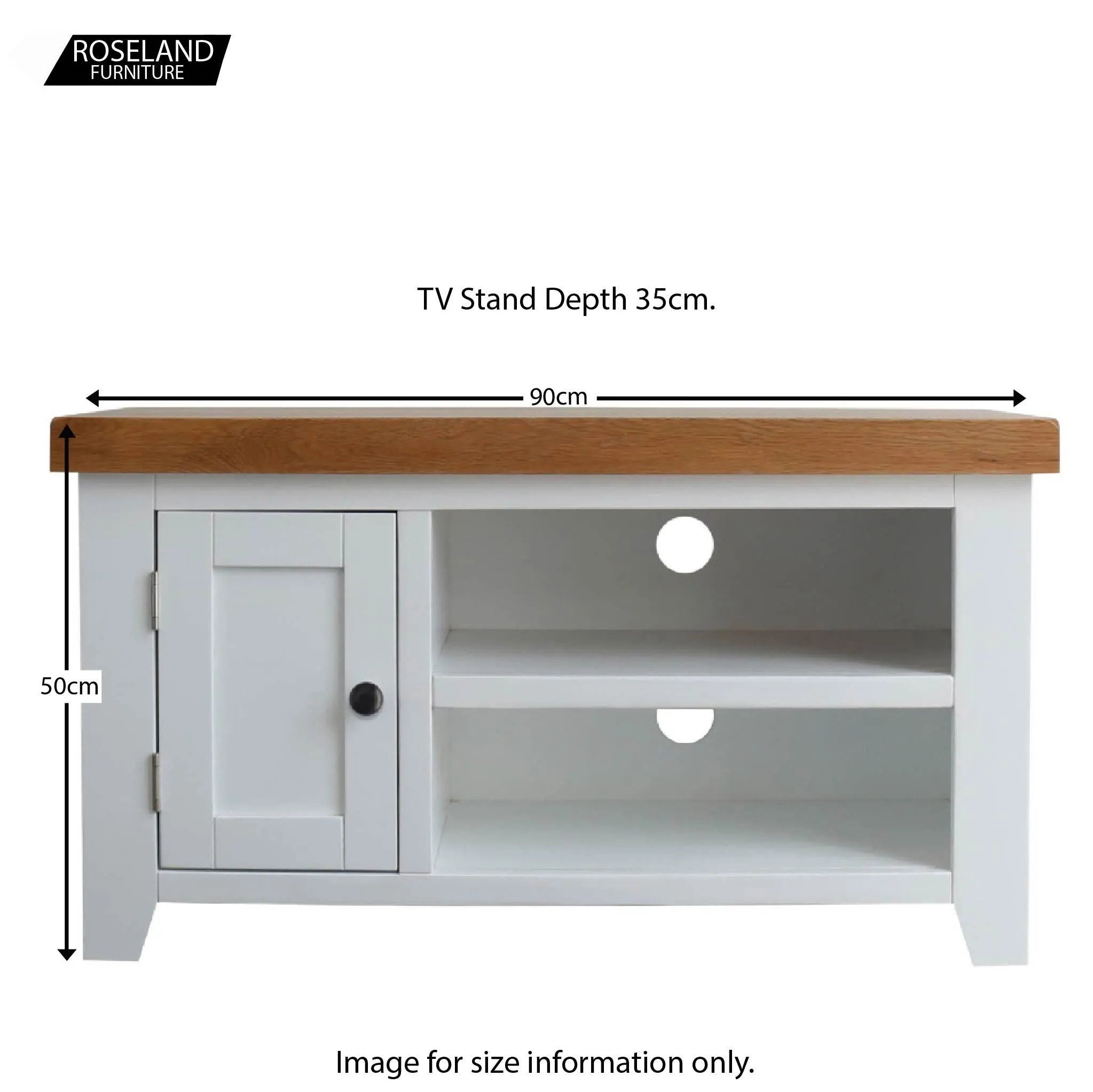 Chatsworth White 90cm Small TV Stand