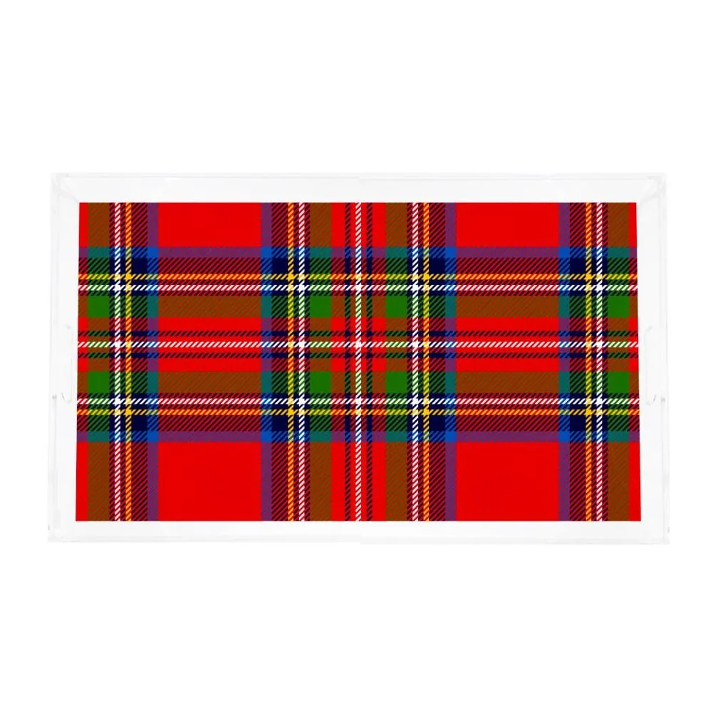 Christmas Tartan Red Vanity Tray