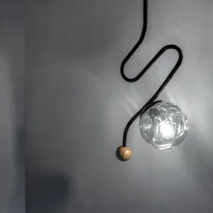 Clh147 Wave Black Hanging Light