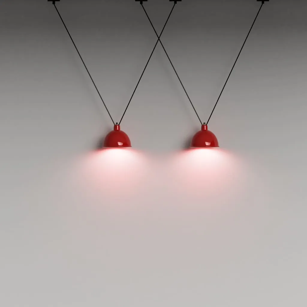 Clr104 V-Cluster Lampshade Pendant Light In Red