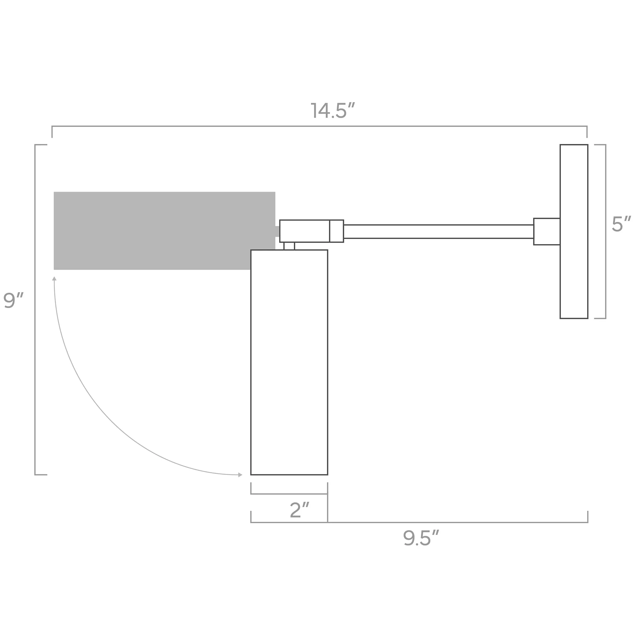 Color Reader Plug-In Sconce - 6" Arm