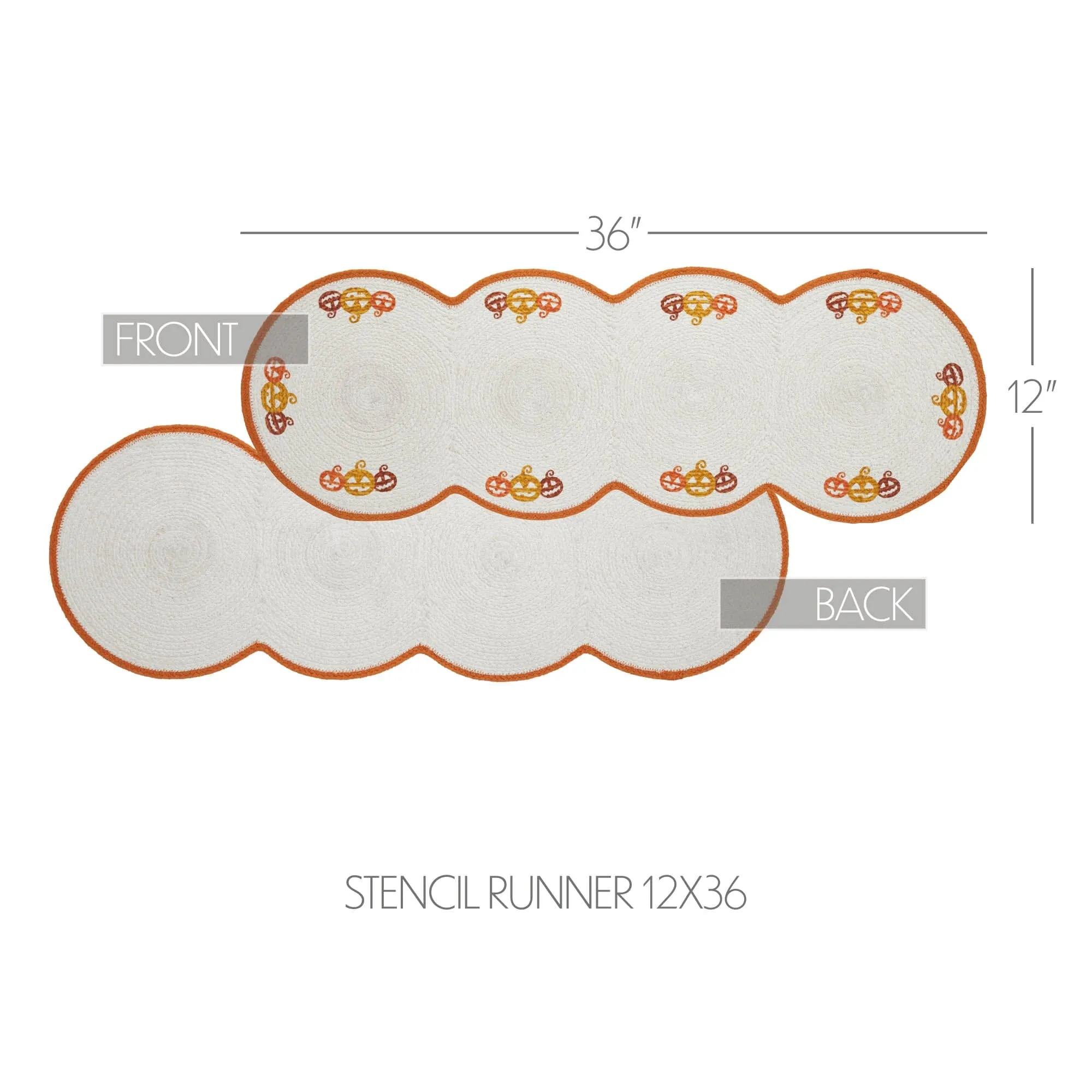Country Halloween Braided Runner 12x36"