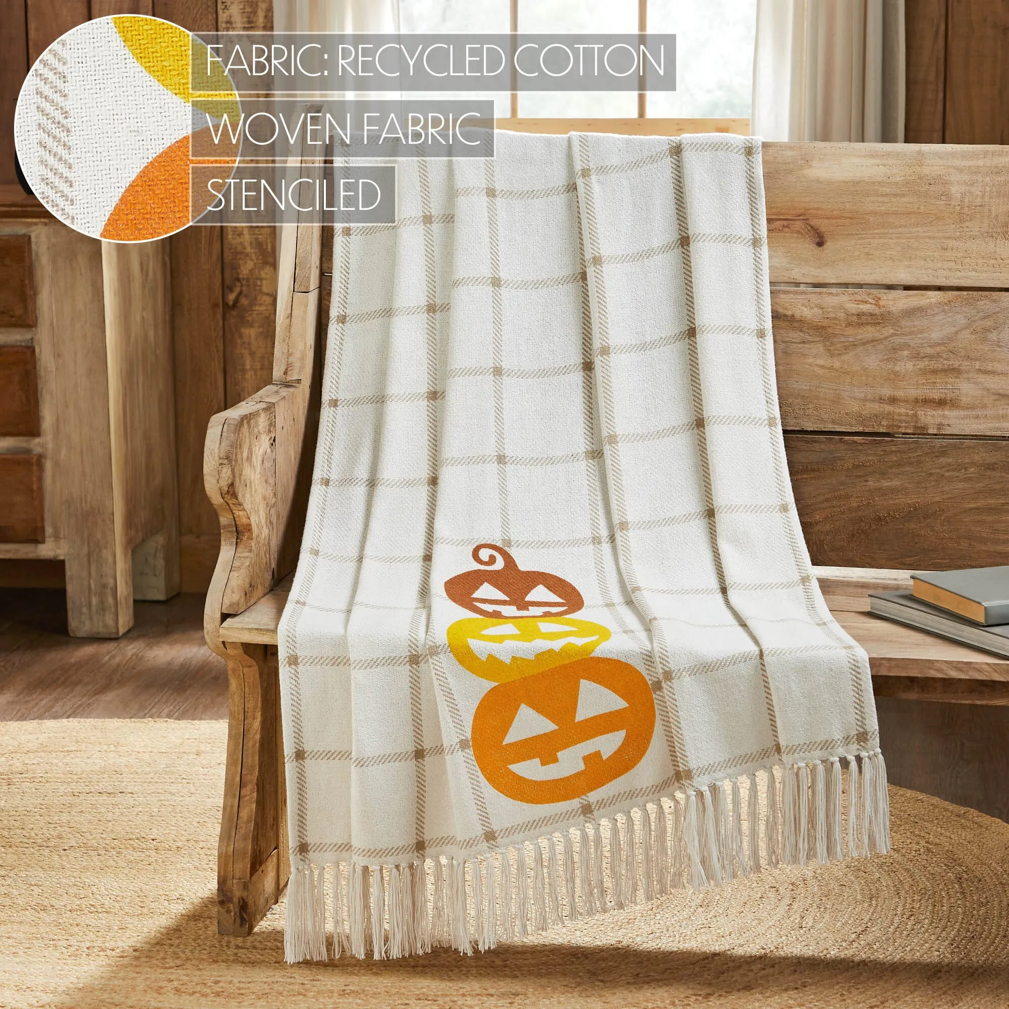 Country Halloween Woven Throw